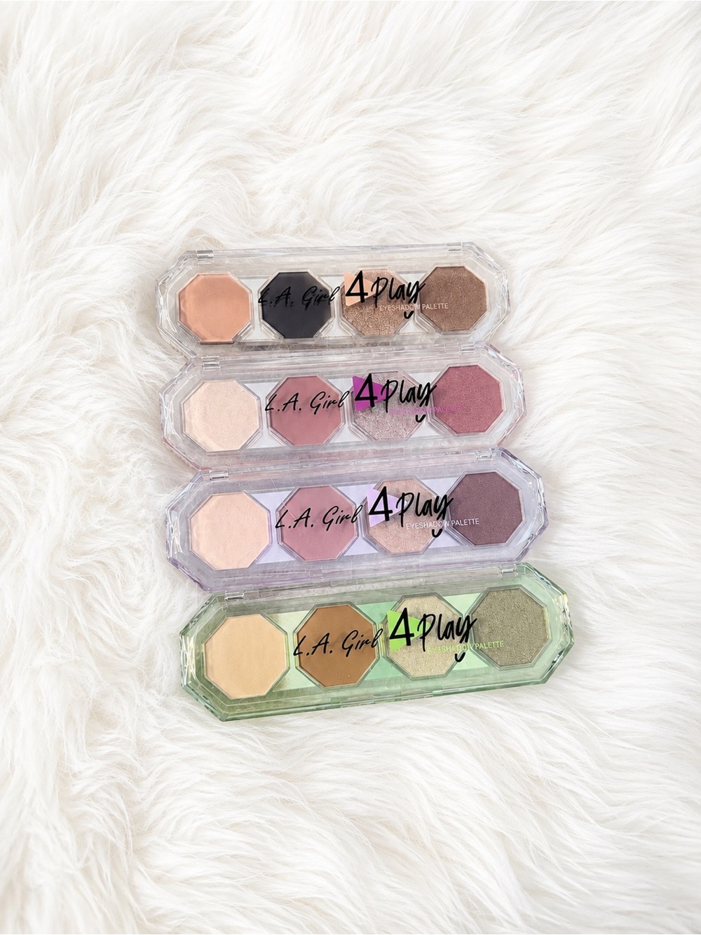 NEW L.A. Girl 4 Play Eyeshadow Palette
Bundle — 4 Palettes
